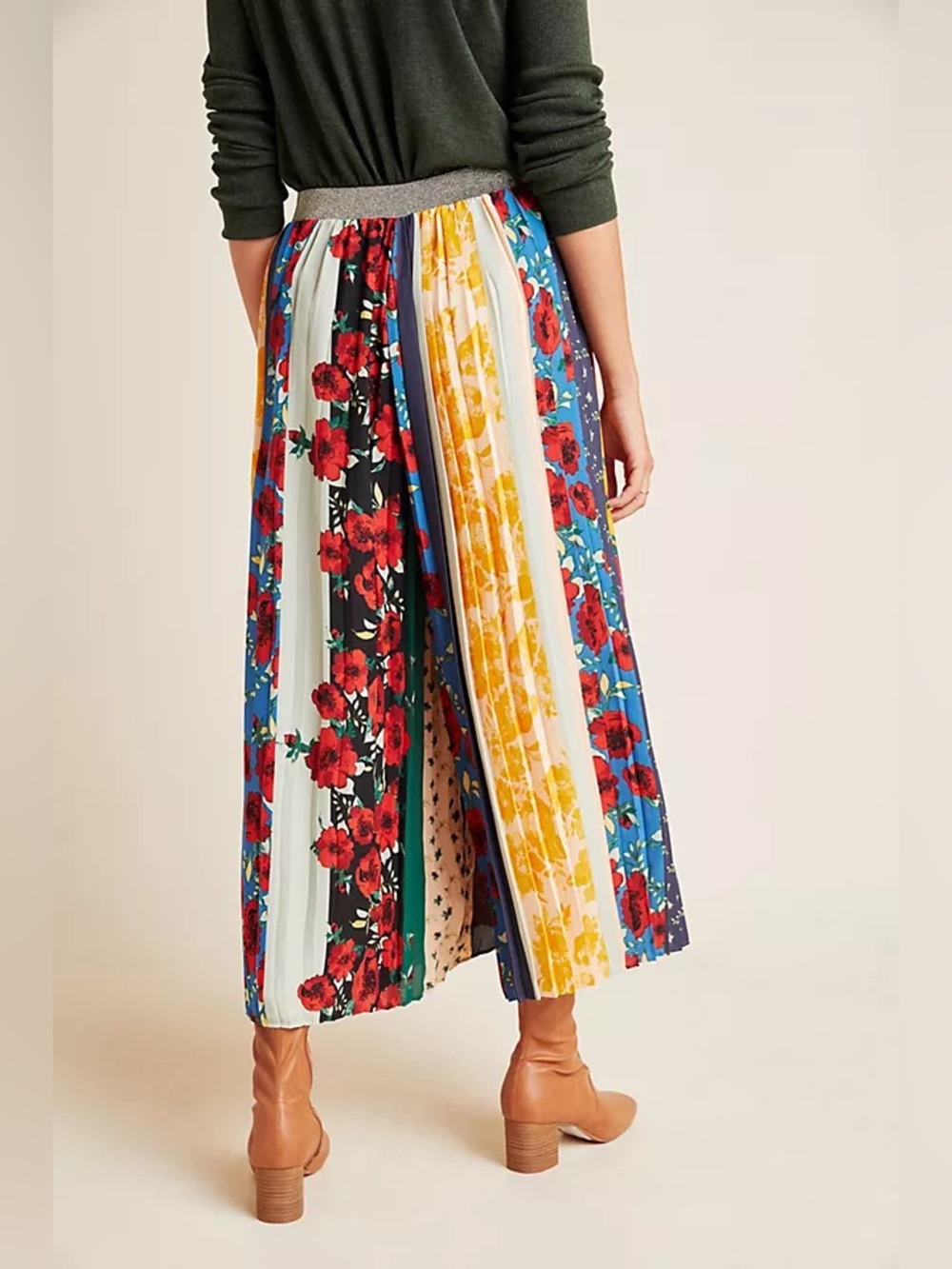 MY26 Anthropologie Spirited Spirit Patchwork Wide Leg Pants - Picture 2 of 9